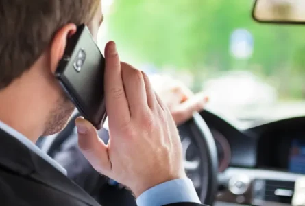 What happens when a driver uses a cellphone?