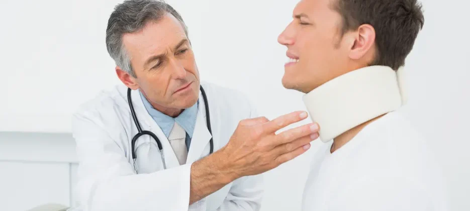 How do you identify and treat whiplash?