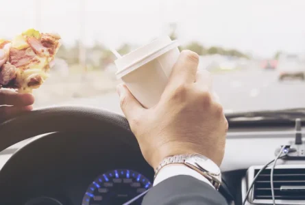 Is eating and drinking while driving dangerous?