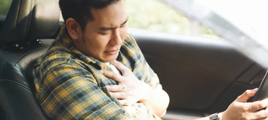 Heart attack causes accident
