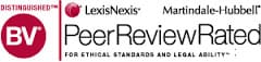 Distinguished BV, LexisNexis Martindale-Hubbell | Peer Review Rated for Ethical Standards and Legal Ability